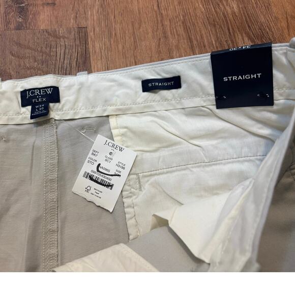 NWT J.Crew Straight Fit Flex Chino Pant In Stone Size 34x30 - Picture 5 of 8